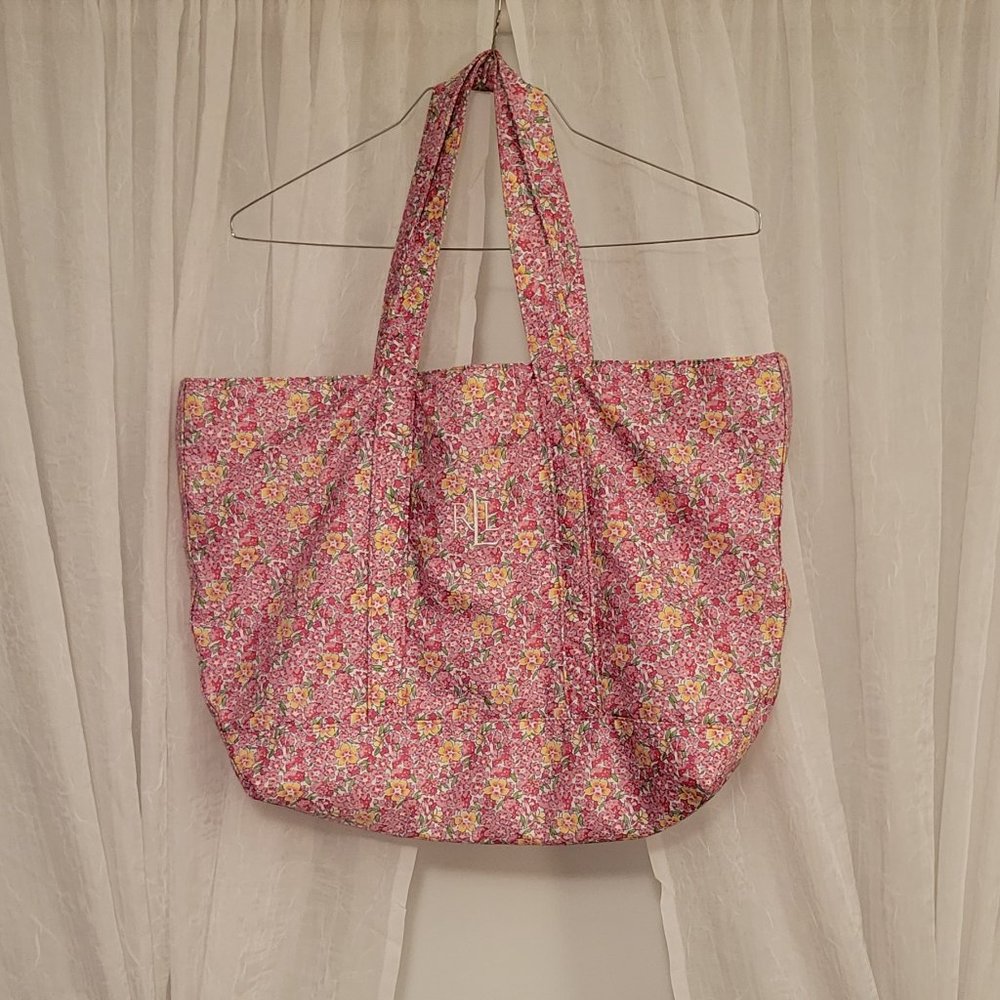 Ralph Lauren Pink Floral Tote